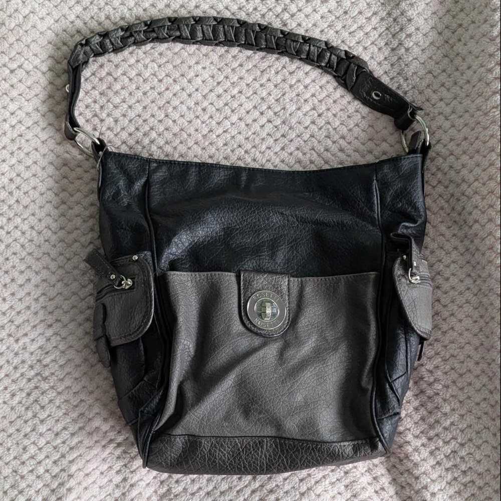 Grey and black Rosetti shoulder bag